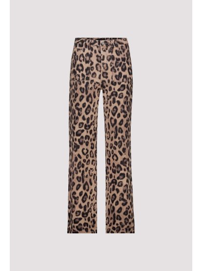 Kalhoty Monari 8784 hnědé leopardí vzor