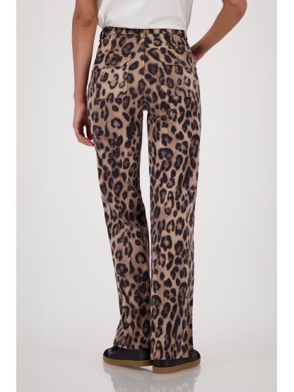 Kalhoty Monari 8784 hnědé leopardí vzor