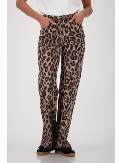 Kalhoty Monari 8784 hnědé leopardí vzor