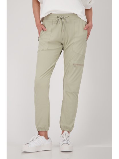 Kalhoty Monari 9590 světle zelené v cargo stylu