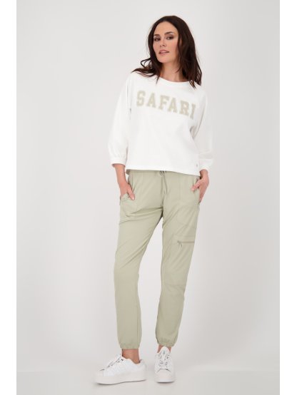 Kalhoty Monari 9590 světle zelené v cargo stylu 2