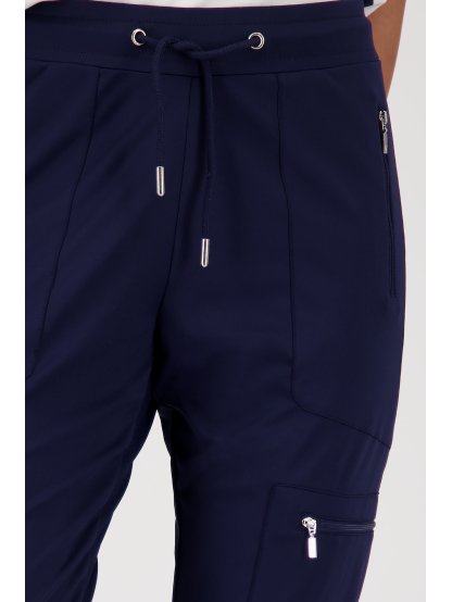 Kalhoty Monari 9590 tmavě modré v cargo stylu 2