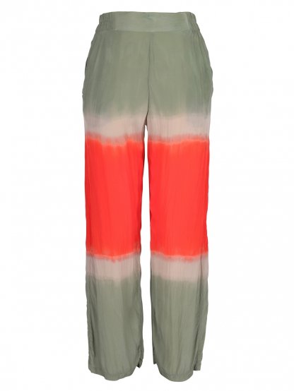 Kalhoty Nu Denmark 7918-10 zeleno červené široké nohavice