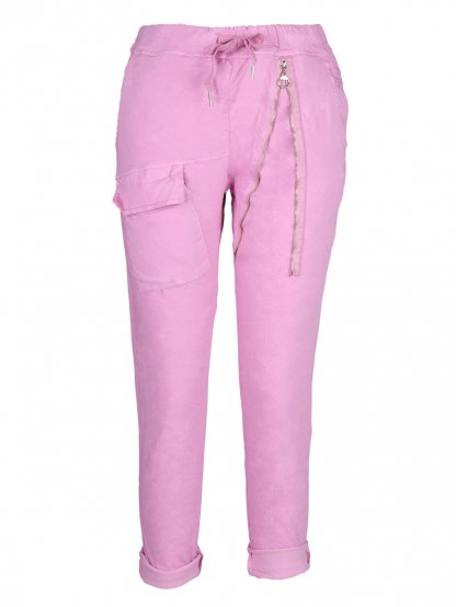 Kalhoty NU Denmark 7965-10 růžové s detailem na zip 