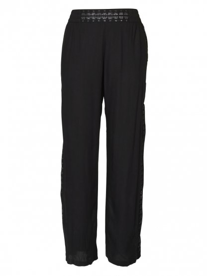 Kalhoty Nu Denmark 8019-10 černé s širokými nohavicemi