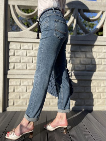 Kalhoty Para Mi Bobby D86 středně modré volné džíny