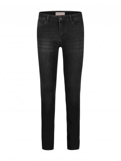 Kalhoty Para Mi Celine D23 lomené černé úzké džíny 