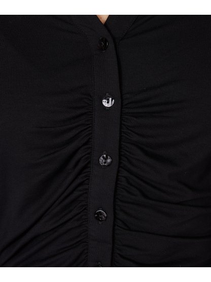 Košile Esqualo 30502 černá pružná s řasením
