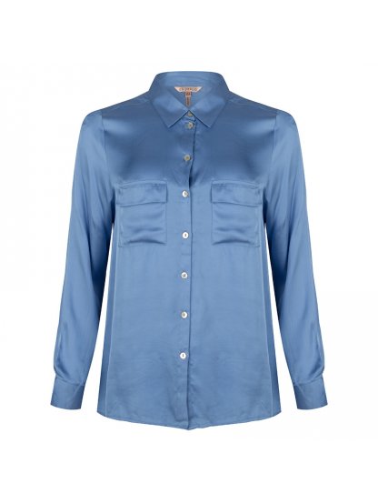 Košile Esqualo modrá saténová