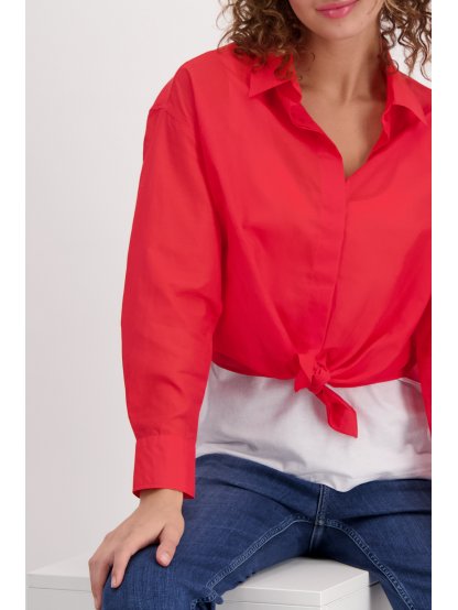 Košile Monari 7063 červená s hedvábím
