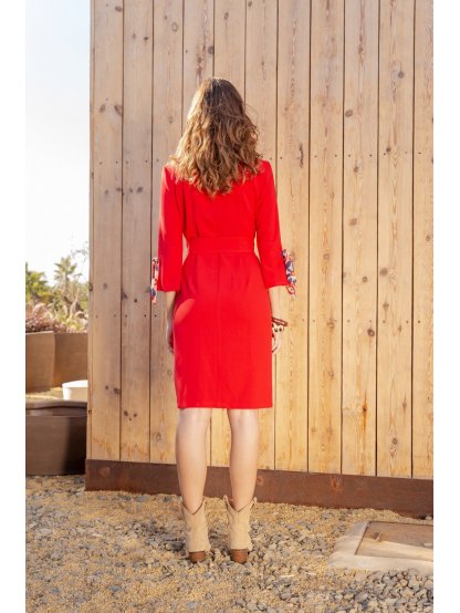 Šaty Arggido 45547 červené košilový střih