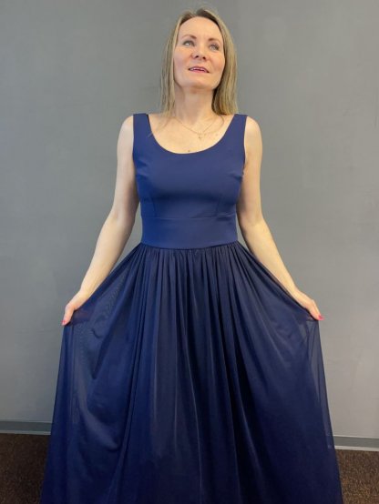 Šaty Marselini 1707 tmavě modré dlouhé 2v1