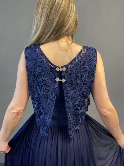 Šaty Marselini 1707 tmavě modré dlouhé 2v1