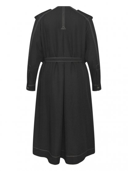 Šaty NU Denmark 7744-23 černé s vypasovanou vestou 