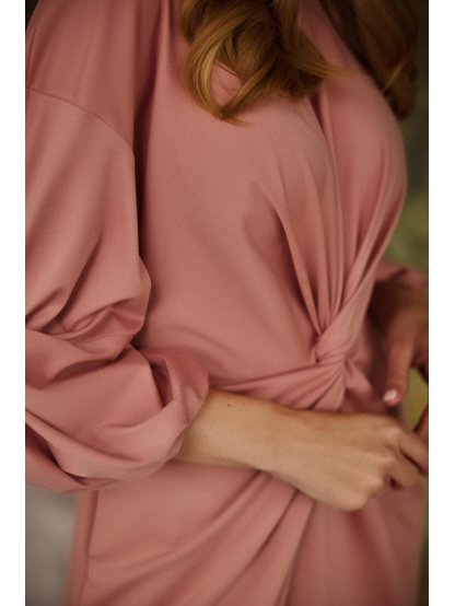 Šaty Tova Marzia růžové v 3D formě