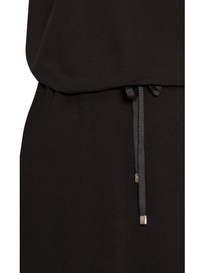 Šaty Zaps Erazma černé s efektní krajkou