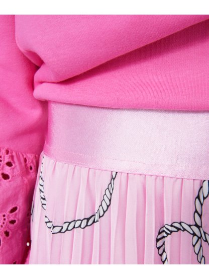 Sukně Esqualo 14011 růžová se vzorem lana