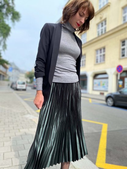 Sukně Lauren Vidal zelená plisé