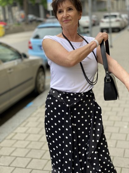 Sukně Modex puntík zavinovací