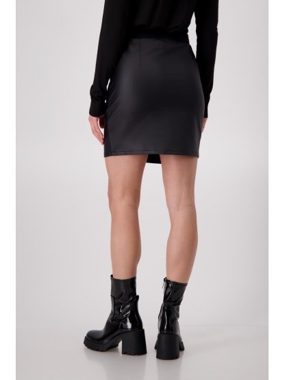 Sukně Monari 7085 krátká eko kůže 