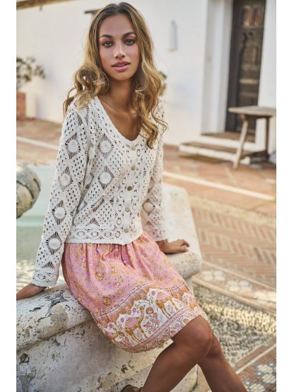 Svetr Esqualo 02200 přírodní cardigan