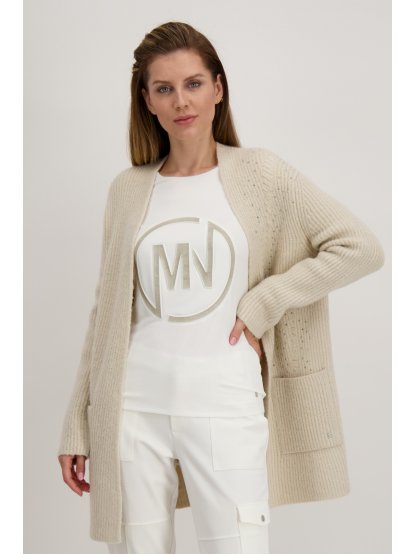 Svetr Monari 6312 jemně béžový cardigan 