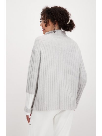 Svetr Monari 6688 šedý minimalismus