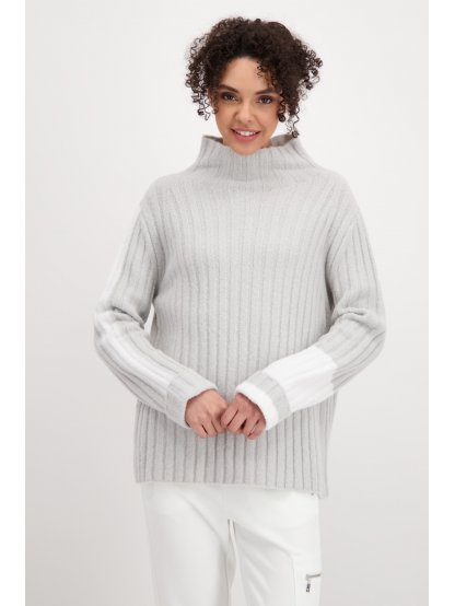 Svetr Monari 6688 šedý minimalismus