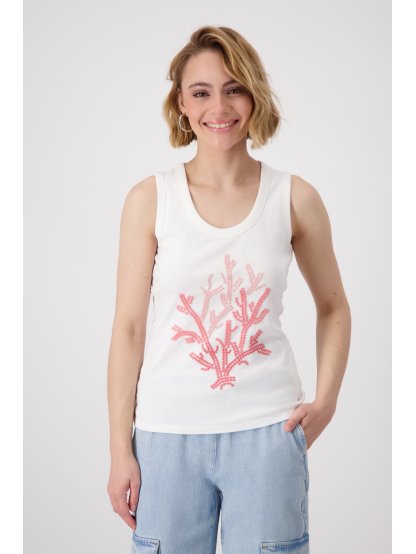 Top Monari 9639 bílý s flitry 