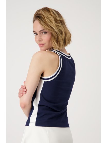 Top Monari 9782 tmavě modrý s kontrastním lemováním 2