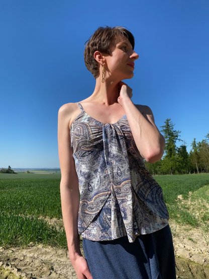Top Monari modro růžový 5547