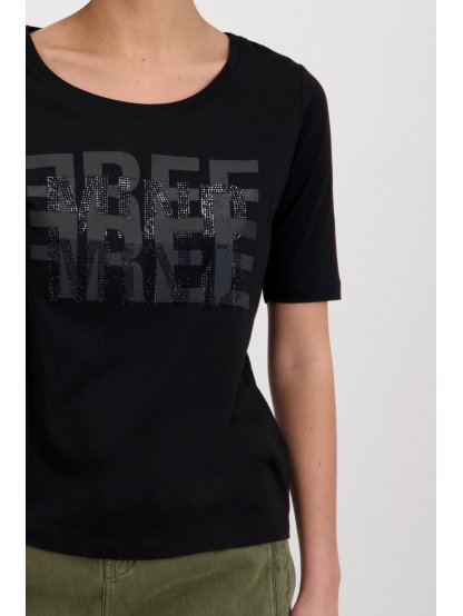 Tričko Monari 6222 černé s grafikou FREE