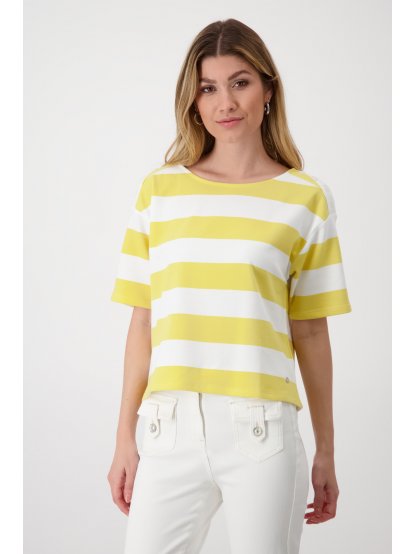 Tričko Monari 8666 bílo-žluté pruhované 
