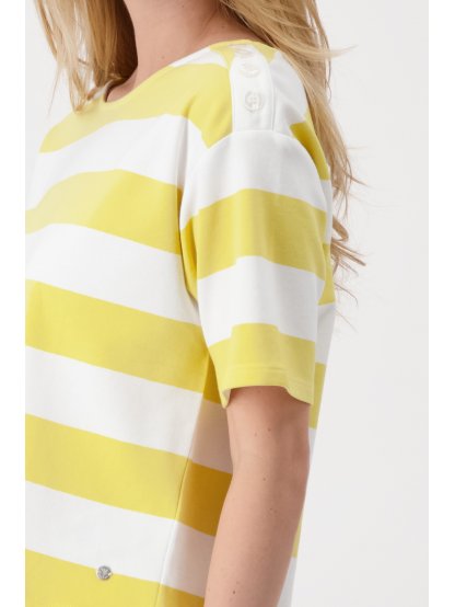 Tričko Monari 8666 bílo-žluté pruhované 