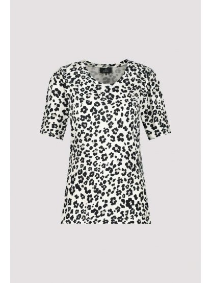 Tričko Monari 8673 šedo černé leopardí