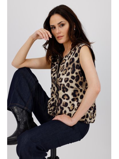 Vesta Monari 8887 hnědá leopardí vzor