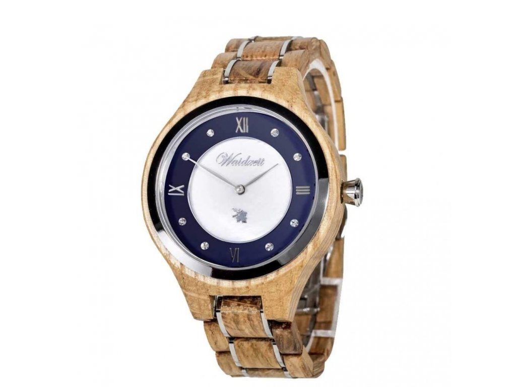 Dřevěné hodinky Barrique Bleu Classique