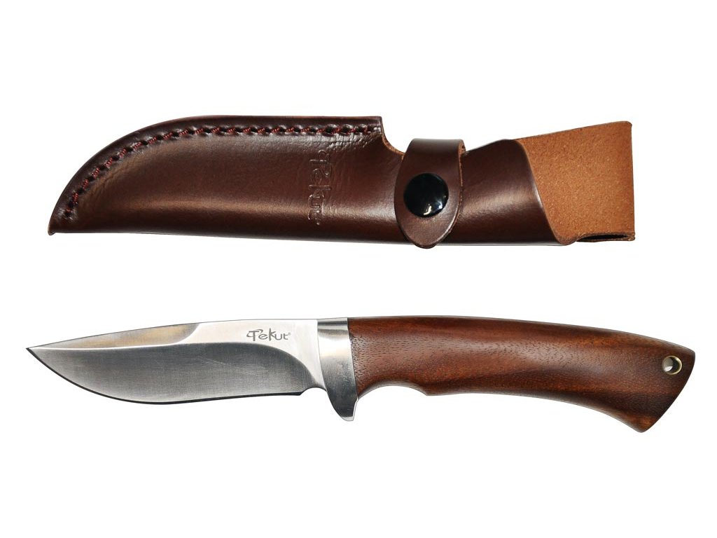 Lovecký nůž, rukojeť tropické dřevo Cocobolo 9,7 cm