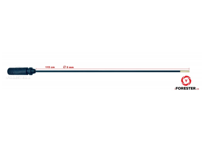 Karbonová tyč vytěráku ODEON pro hlaveň s vymezovačem - 115 cm / Ø 5 mm