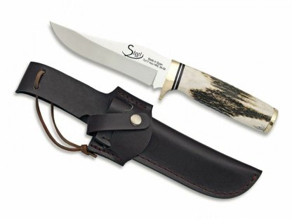 Lovecký nůž Albainox 12,3 cm, rukojeť pravý paroh
