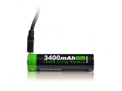 Nabíjecí Li-Ion baterie NT18650 s USB