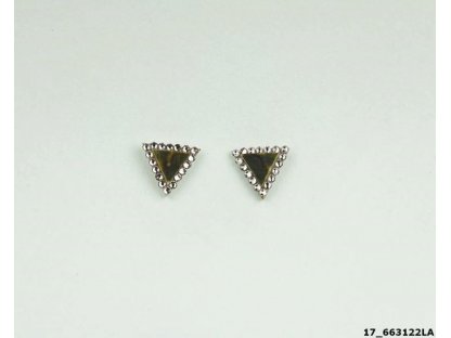 Náušnice trojúhelníček z paroží s Light Amethyst Swarovski Crystals a dříkem z chirurgické oceli 316L 17663122 BD