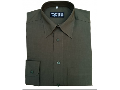 Pánská košile 022237 - tmavě zelená