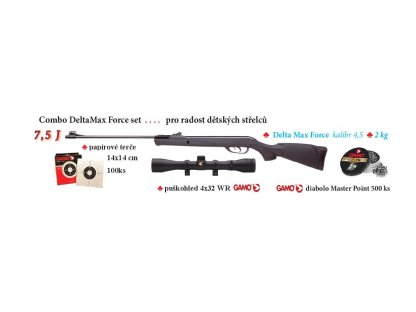 Vzduchovka Gamo Combo DeltaMax Force cal.4,5mm SET