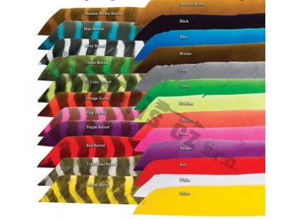 olepení peří Trueflight 4" Shield barred modré