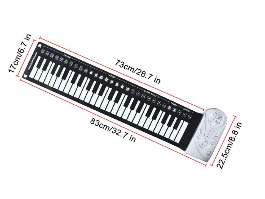 Andowl Skládací přenosné piano, 49 kláves KEY-49