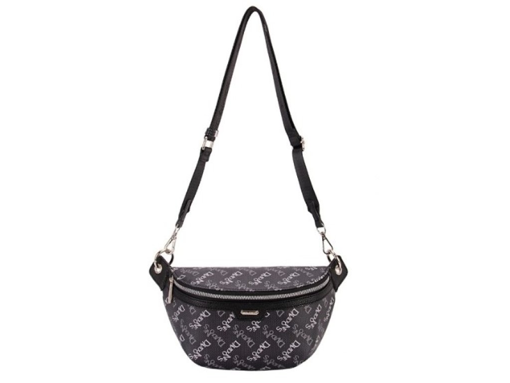 Crossbody kabelka / ledvinka David Jones CH21016, černá, hnědá