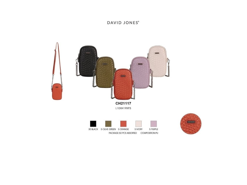 Dámská mini crossbody kabelka  David Jones CH21117, různé barvy