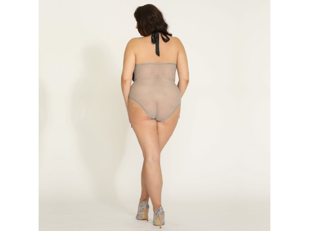 Dámské body SPICY PLUS SIZE, šedočerná XL-XXL