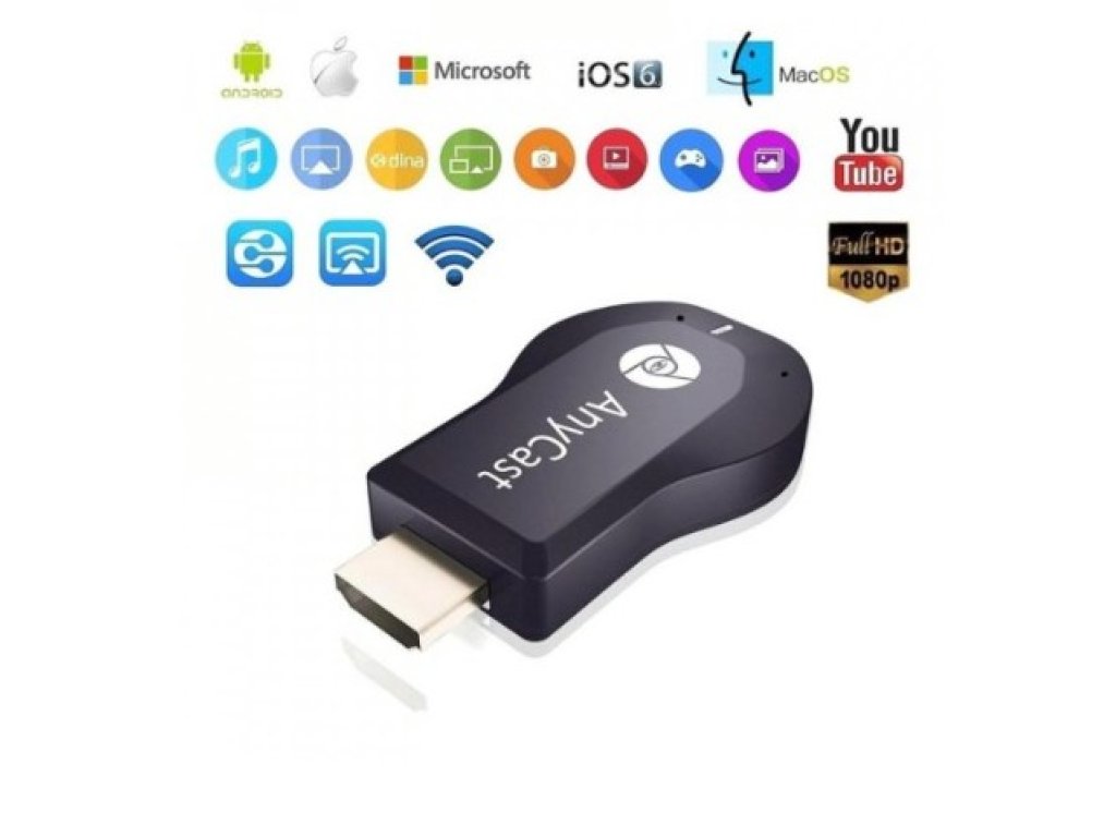 FOYU M4 Plus Bezdrátový WIFI HDMI adaptér 4k zrcadlení obrazovky z mobilu FO-D020